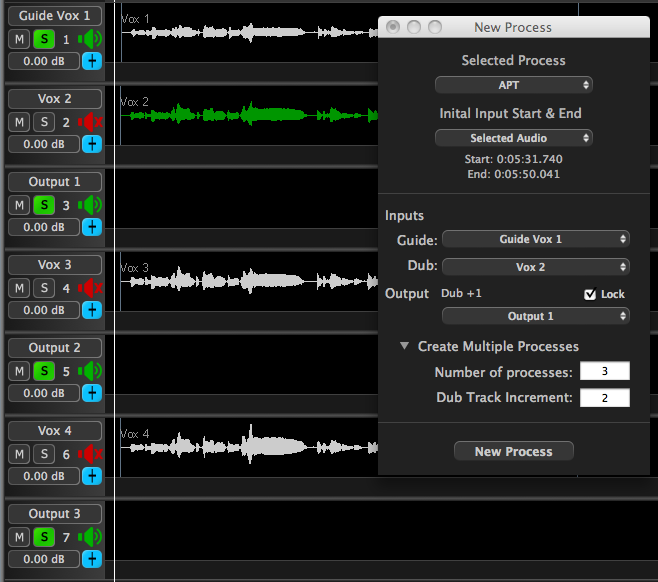 Muti Process Spaced Inputs